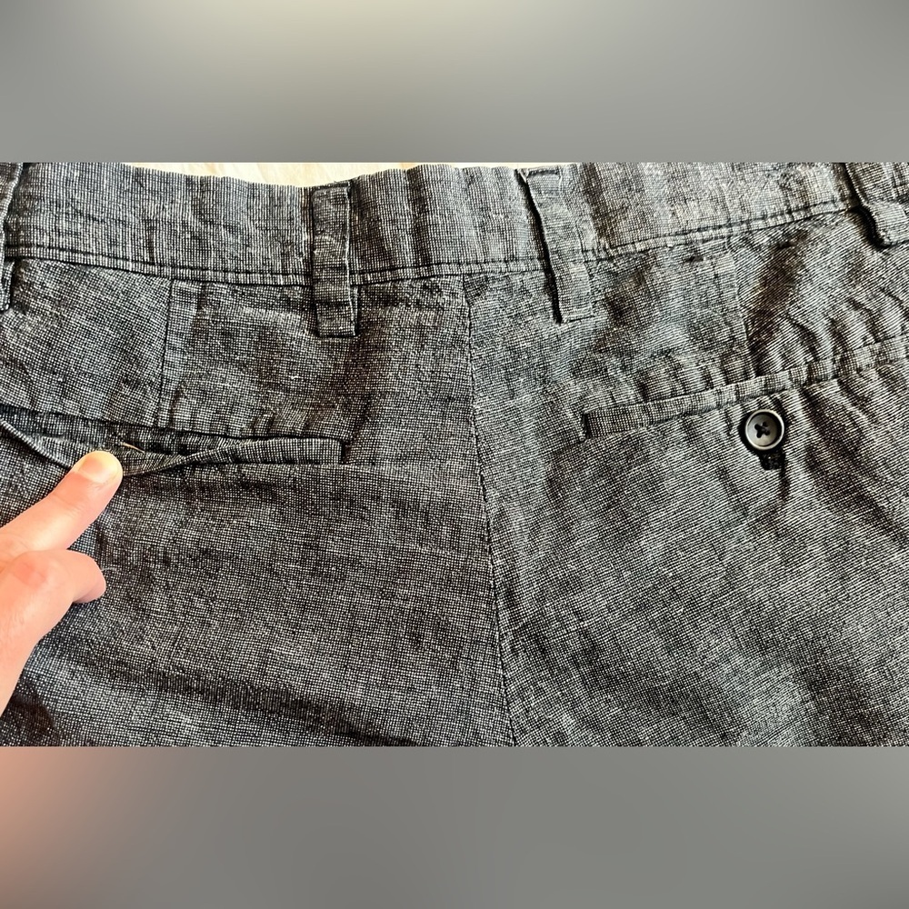 Banana Republic Men’s Unisex Gray Blue Linen Blend Shorts w Pockets Size 29 - Picture 10 of 12